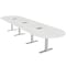 Skutchi Designs 45 in W, 165.75 in L, 29 in H, Engineered Wood Top, White HAR-RAC-46x168-T-ELEC-WHCYPRESS - alternate 1